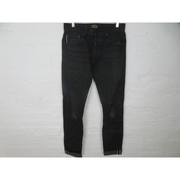 Brave Star Jeans Mens 29x34 Selvage Denim The Slim Straight Button Fly Made USA*